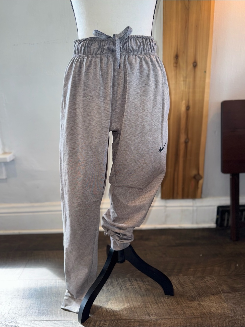Nike Light Heather Gray Drawstring Joggers